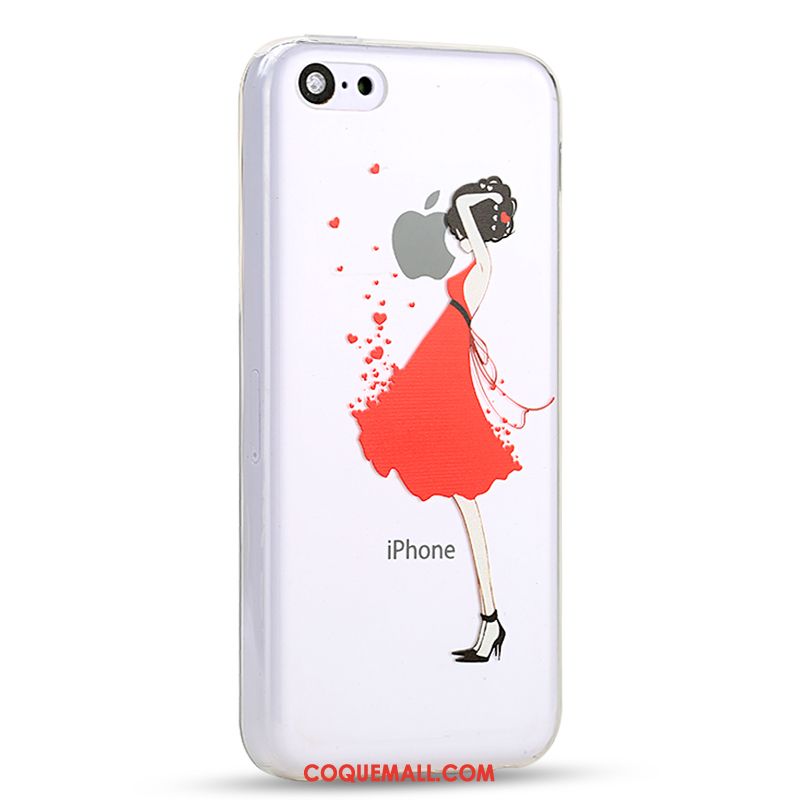 Étui iPhone 5c Dessin Animé Blanc Créatif, Coque iPhone 5c Tout Compris Téléphone Portable