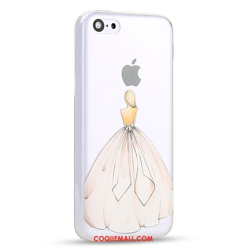 Étui iPhone 5c Dessin Animé Blanc Créatif, Coque iPhone 5c Tout Compris Téléphone Portable