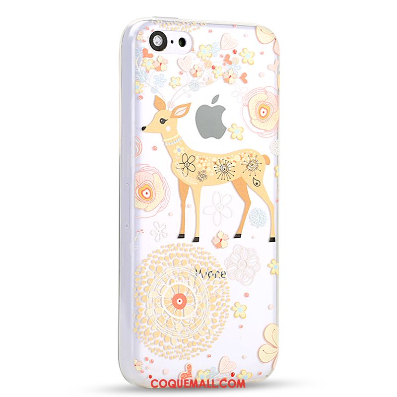 Étui iPhone 5c Dessin Animé Blanc Créatif, Coque iPhone 5c Tout Compris Téléphone Portable