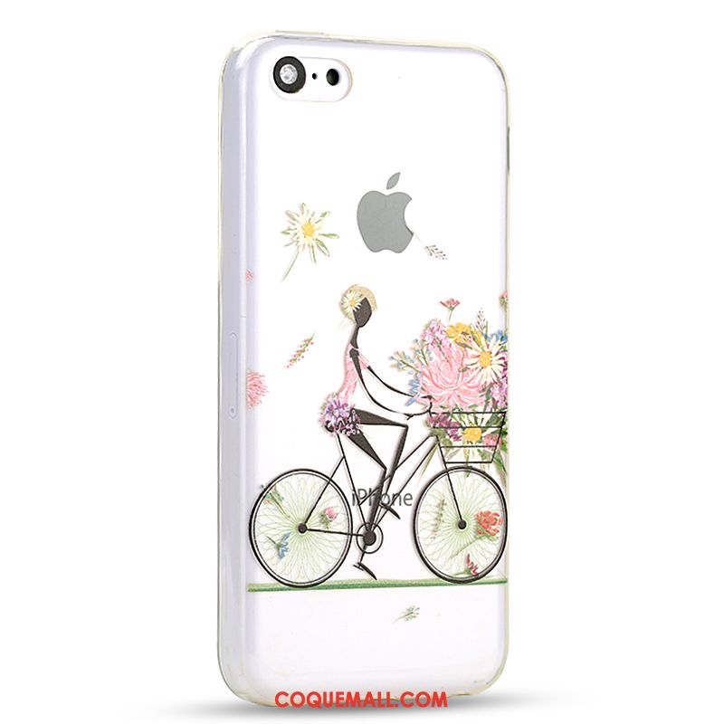 Étui iPhone 5c Dessin Animé Blanc Créatif, Coque iPhone 5c Tout Compris Téléphone Portable