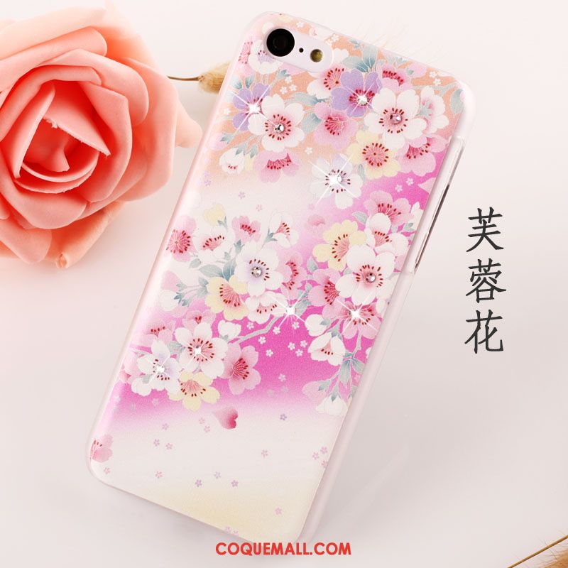 Étui iPhone 5c Difficile Peinture Délavé En Daim, Coque iPhone 5c Strass Protection