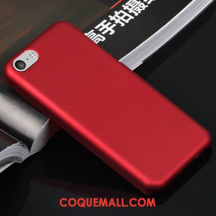 Étui iPhone 5c Délavé En Daim Protection Rouge, Coque iPhone 5c Téléphone Portable Simple