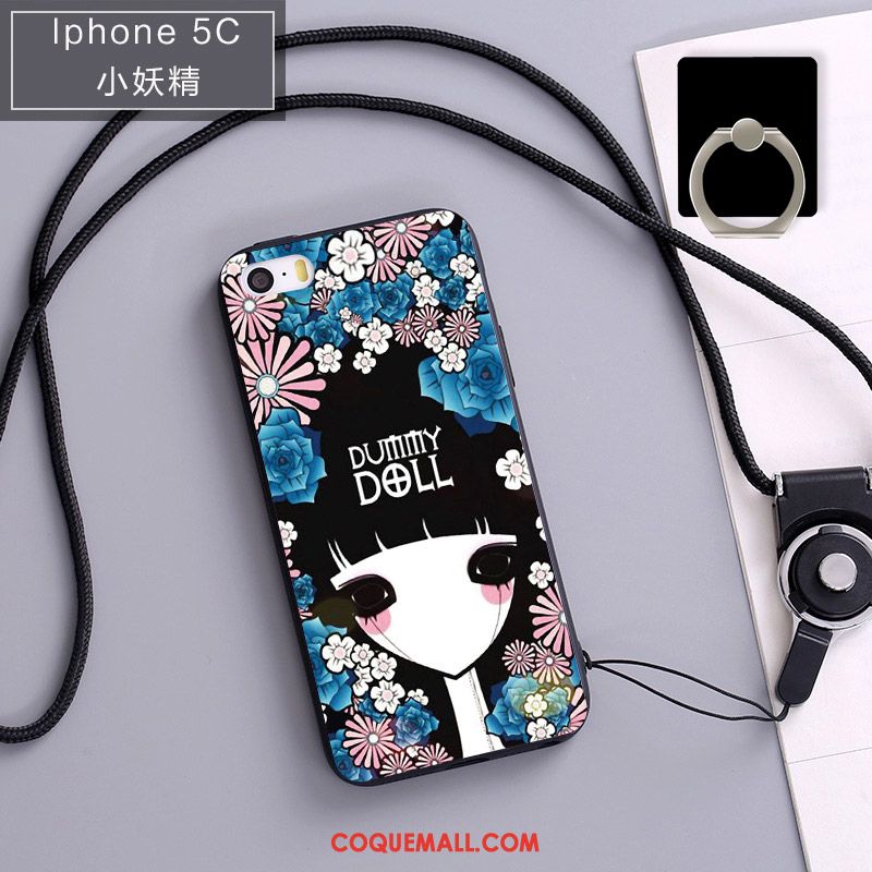 Étui iPhone 5c Nouveau Noir Protection, Coque iPhone 5c Téléphone Portable Silicone