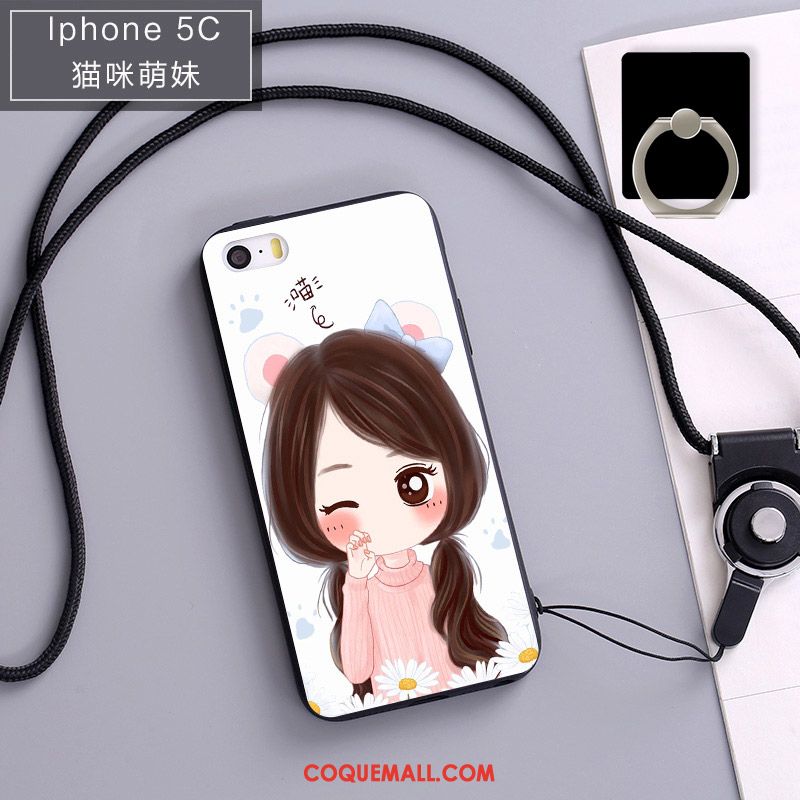 Étui iPhone 5c Nouveau Noir Protection, Coque iPhone 5c Téléphone Portable Silicone