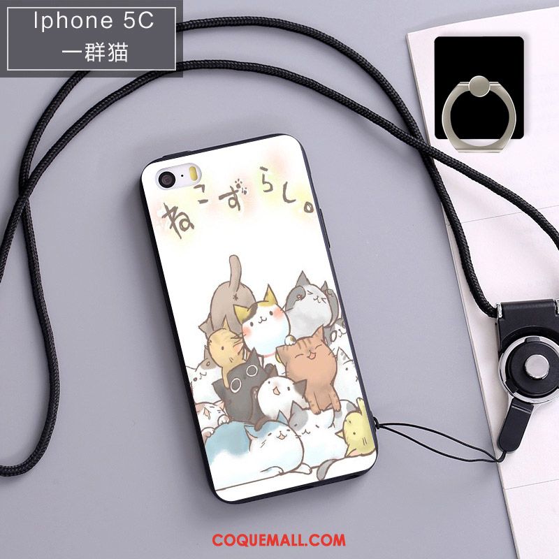 Étui iPhone 5c Nouveau Noir Protection, Coque iPhone 5c Téléphone Portable Silicone