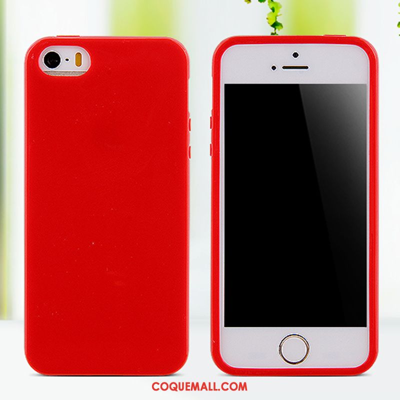 Étui iPhone 5c Protection Téléphone Portable Grand, Coque iPhone 5c Noir Rouge