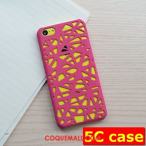 Étui iPhone 5c Respirant Protection Refroidissement, Coque iPhone 5c Rouge Géométrie