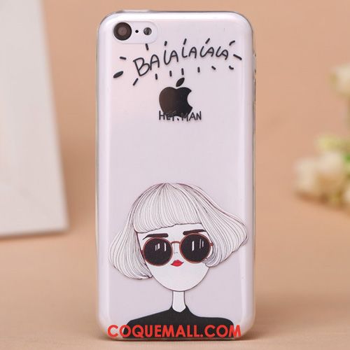 Étui iPhone 5c Transparent Dessin Animé Silicone, Coque iPhone 5c Très Mince Téléphone Portable