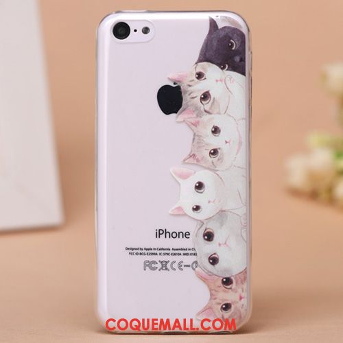 Étui iPhone 5c Transparent Dessin Animé Silicone, Coque iPhone 5c Très Mince Téléphone Portable