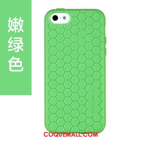 Étui iPhone 5c Vert Protection Fluide Doux, Coque iPhone 5c Silicone Incassable