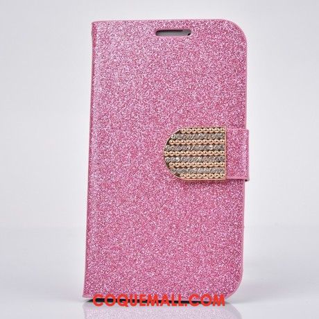 Étui iPhone 5c Étui En Cuir Strass Protection, Coque iPhone 5c Rose Téléphone Portable