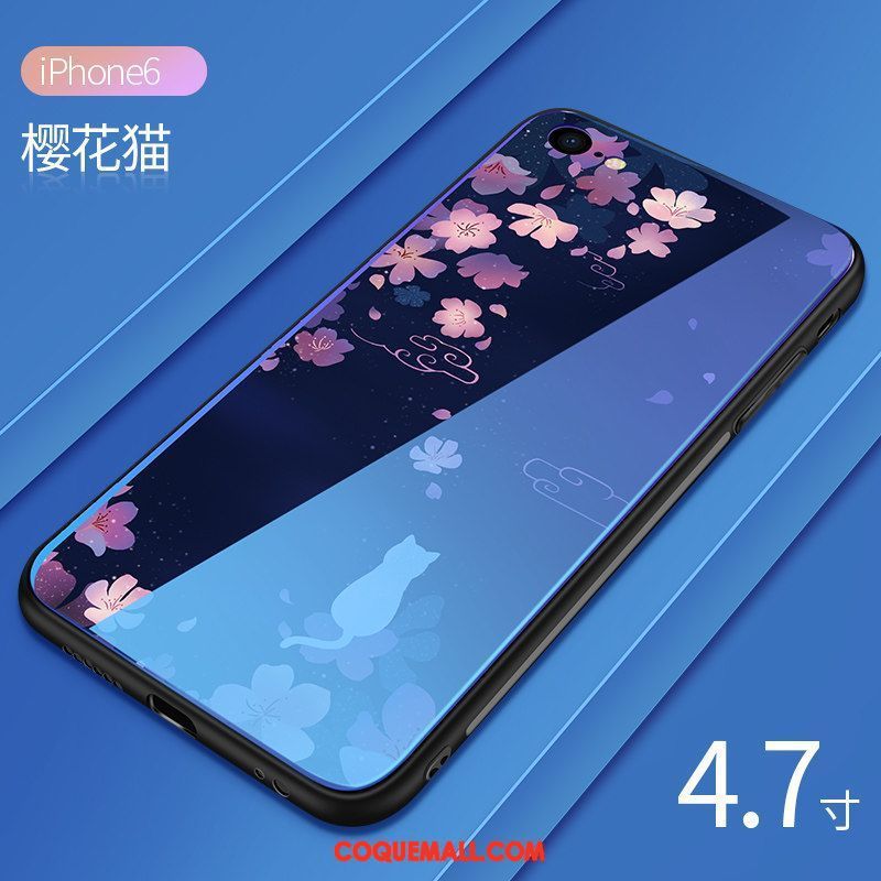 Étui iPhone 6 / 6s Bleu Très Mince Créatif, Coque iPhone 6 / 6s Dessin Animé Tout Compris