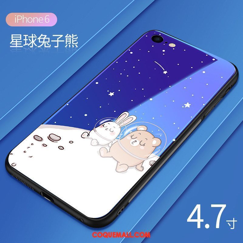 Étui iPhone 6 / 6s Bleu Très Mince Créatif, Coque iPhone 6 / 6s Dessin Animé Tout Compris