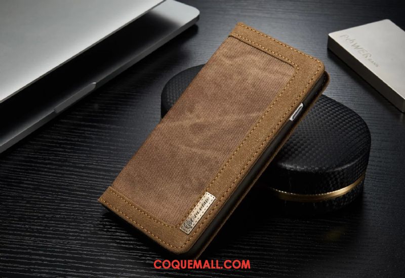 Étui iPhone 6 / 6s Business Kaki Étui En Cuir, Coque iPhone 6 / 6s Téléphone Portable Protection