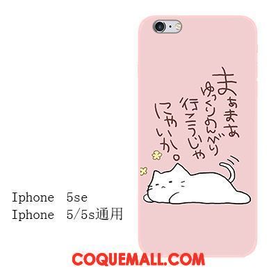 Étui iPhone 6 / 6s Chat Rose Fluide Doux, Coque iPhone 6 / 6s Protection Silicone