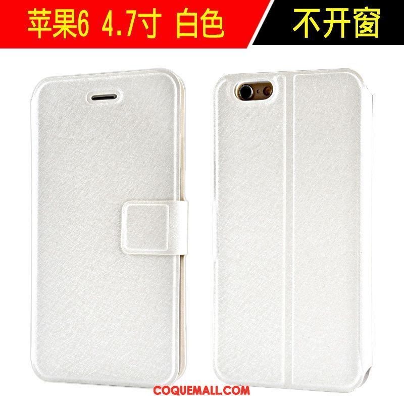 Étui iPhone 6 / 6s Clamshell Blanc Tendance, Coque iPhone 6 / 6s Protection Étui En Cuir