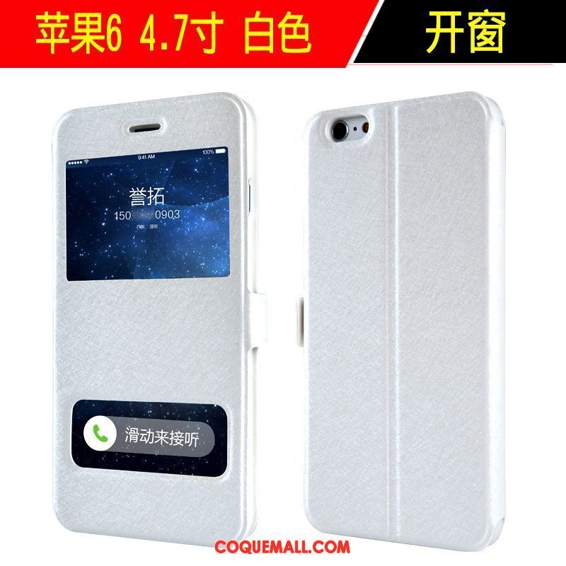 Étui iPhone 6 / 6s Clamshell Blanc Tendance, Coque iPhone 6 / 6s Protection Étui En Cuir