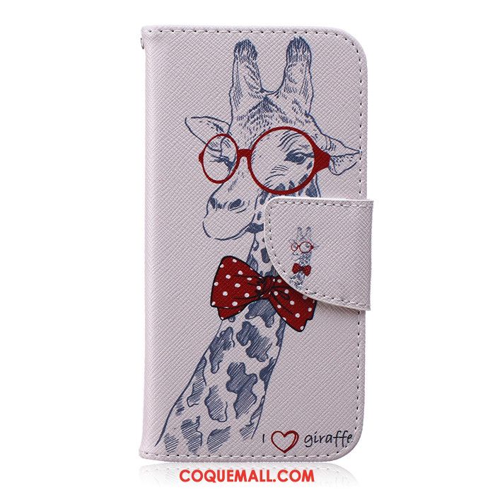 Étui iPhone 6 / 6s Clamshell Tout Compris Blanc, Coque iPhone 6 / 6s Dessin Animé Téléphone Portable