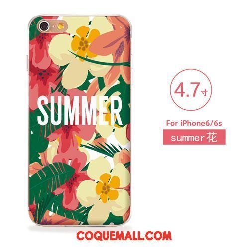 Étui iPhone 6 / 6s Gaufrage Fleurs Silicone, Coque iPhone 6 / 6s Fluide Doux Téléphone Portable