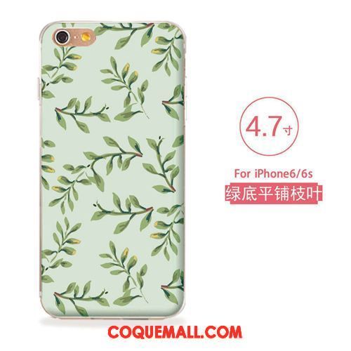 Étui iPhone 6 / 6s Gaufrage Fleurs Silicone, Coque iPhone 6 / 6s Fluide Doux Téléphone Portable