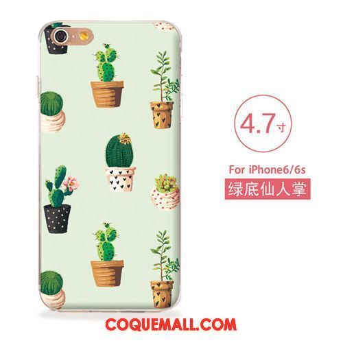 Étui iPhone 6 / 6s Gaufrage Fleurs Silicone, Coque iPhone 6 / 6s Fluide Doux Téléphone Portable