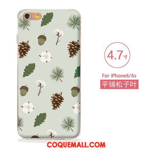 Étui iPhone 6 / 6s Gaufrage Fleurs Silicone, Coque iPhone 6 / 6s Fluide Doux Téléphone Portable