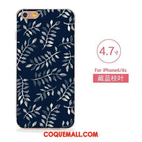 Étui iPhone 6 / 6s Gaufrage Fleurs Silicone, Coque iPhone 6 / 6s Fluide Doux Téléphone Portable