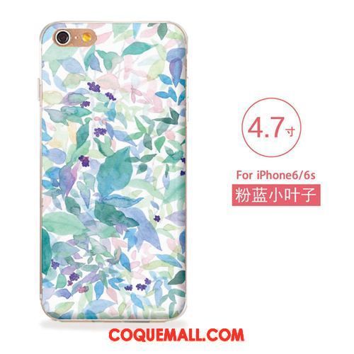 Étui iPhone 6 / 6s Gaufrage Fleurs Silicone, Coque iPhone 6 / 6s Fluide Doux Téléphone Portable