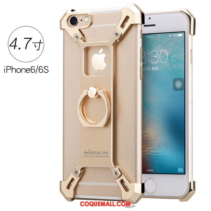 Étui iPhone 6 / 6s Gris Anneau Métal, Coque iPhone 6 / 6s Incassable Support