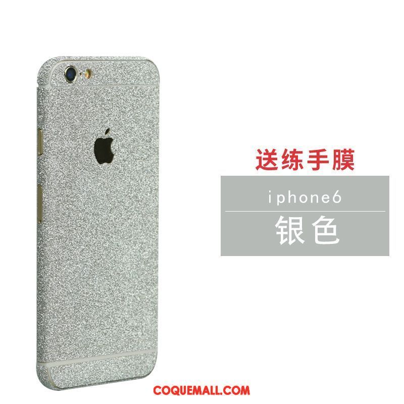 Étui iPhone 6 / 6s Membrane Délavé En Daim Argent, Coque iPhone 6 / 6s Téléphone Portable Couleur