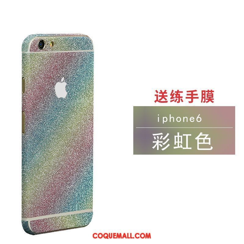 Étui iPhone 6 / 6s Membrane Délavé En Daim Argent, Coque iPhone 6 / 6s Téléphone Portable Couleur