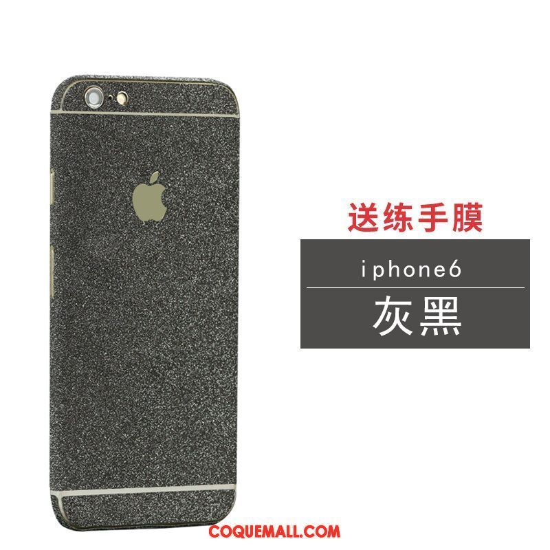 Étui iPhone 6 / 6s Membrane Délavé En Daim Argent, Coque iPhone 6 / 6s Téléphone Portable Couleur