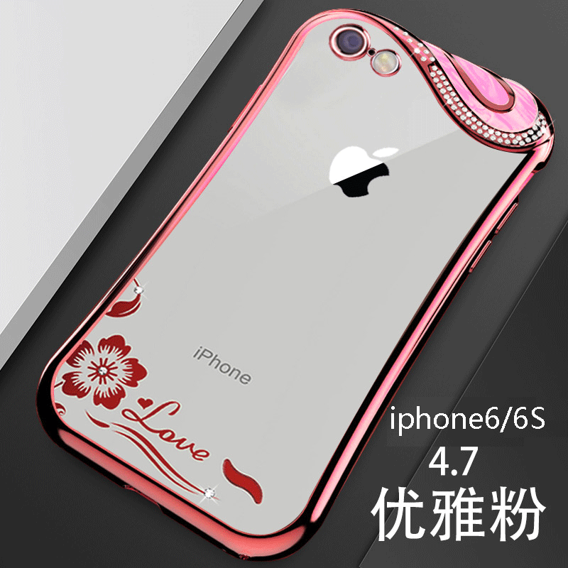 Étui iPhone 6 / 6s Nouveau Transparent Fluide Doux, Coque iPhone 6 / 6s Rouge Tout Compris