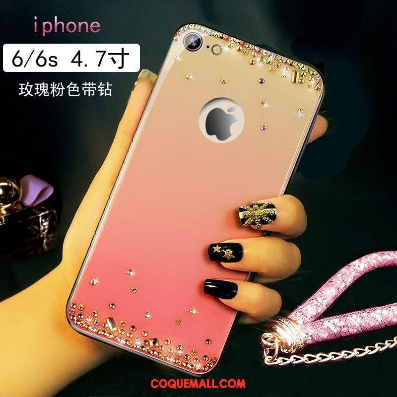 Étui iPhone 6 / 6s Personnalité Luxe Rose, Coque iPhone 6 / 6s Bracelet Strass