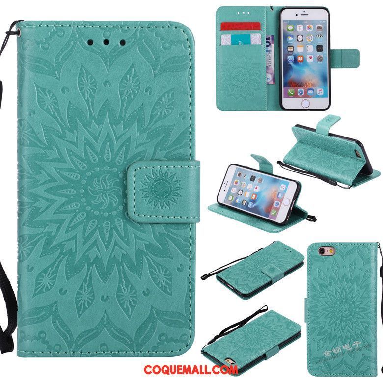 Étui iPhone 6 / 6s Plus Clamshell Téléphone Portable Protection, Coque iPhone 6 / 6s Plus Gris Étui En Cuir