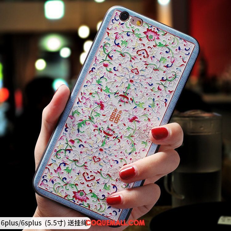 Étui iPhone 6 / 6s Plus Créatif Téléphone Portable Incassable, Coque iPhone 6 / 6s Plus Style Chinois Fluide Doux