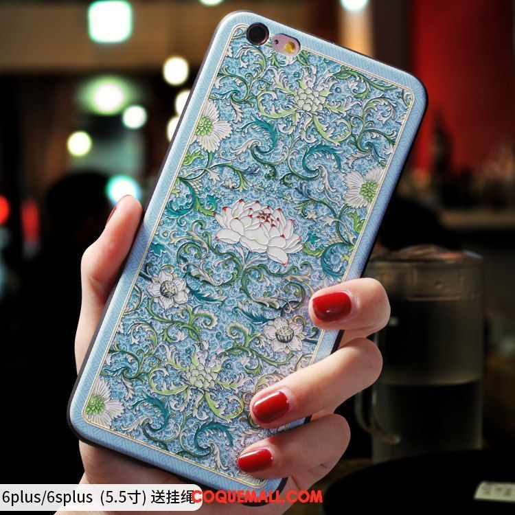 Étui iPhone 6 / 6s Plus Créatif Téléphone Portable Incassable, Coque iPhone 6 / 6s Plus Style Chinois Fluide Doux