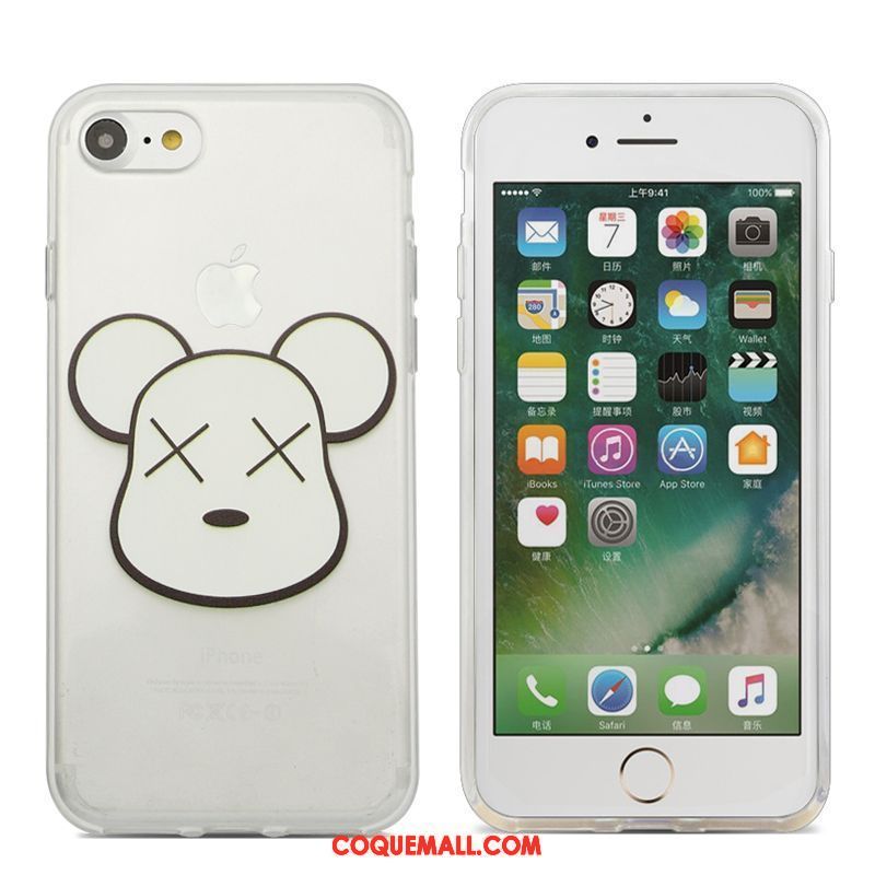 Étui iPhone 6 / 6s Plus Fluide Doux Blanc Téléphone Portable, Coque iPhone 6 / 6s Plus Dessin Animé Amoureux