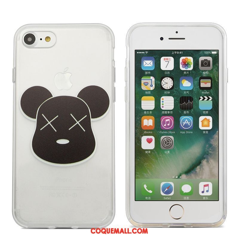 Étui iPhone 6 / 6s Plus Fluide Doux Blanc Téléphone Portable, Coque iPhone 6 / 6s Plus Dessin Animé Amoureux