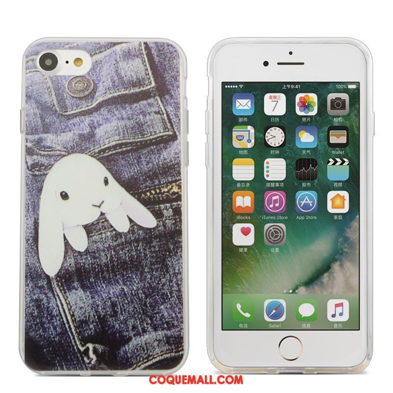 Étui iPhone 6 / 6s Plus Fluide Doux Blanc Téléphone Portable, Coque iPhone 6 / 6s Plus Dessin Animé Amoureux