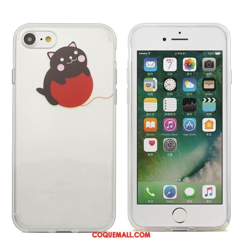 Étui iPhone 6 / 6s Plus Fluide Doux Blanc Téléphone Portable, Coque iPhone 6 / 6s Plus Dessin Animé Amoureux