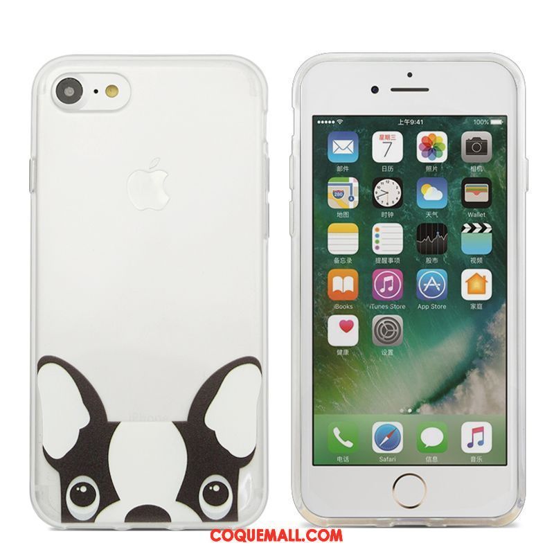 Étui iPhone 6 / 6s Plus Fluide Doux Blanc Téléphone Portable, Coque iPhone 6 / 6s Plus Dessin Animé Amoureux