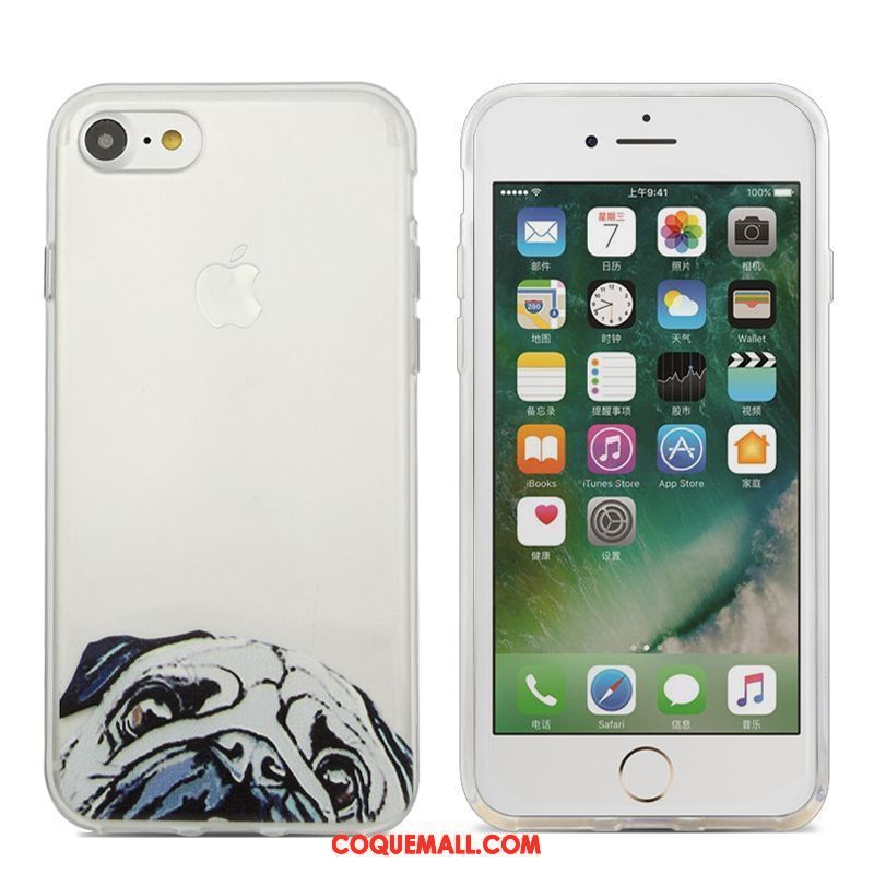 Étui iPhone 6 / 6s Plus Fluide Doux Blanc Téléphone Portable, Coque iPhone 6 / 6s Plus Dessin Animé Amoureux