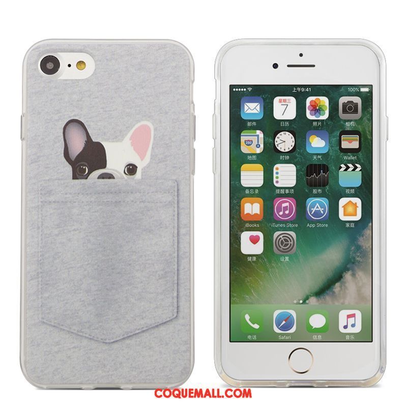 Étui iPhone 6 / 6s Plus Fluide Doux Blanc Téléphone Portable, Coque iPhone 6 / 6s Plus Dessin Animé Amoureux