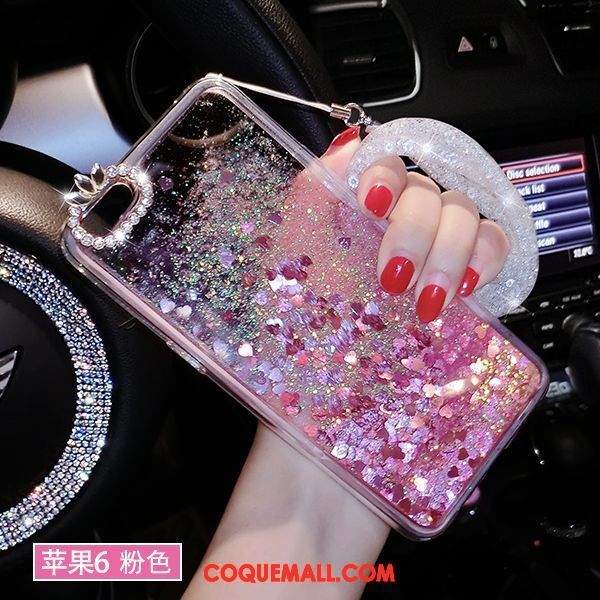 Étui iPhone 6 / 6s Plus Fluide Doux Transparent Créatif, Coque iPhone 6 / 6s Plus Rose Incassable