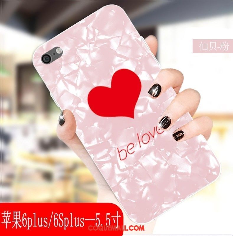 Étui iPhone 6 / 6s Plus Fluide Doux Élégant Amour, Coque iPhone 6 / 6s Plus Téléphone Portable Rouge