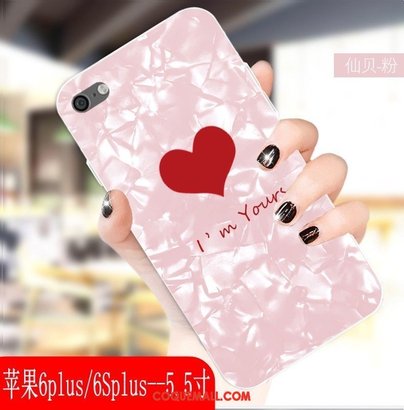 Étui iPhone 6 / 6s Plus Fluide Doux Élégant Amour, Coque iPhone 6 / 6s Plus Téléphone Portable Rouge