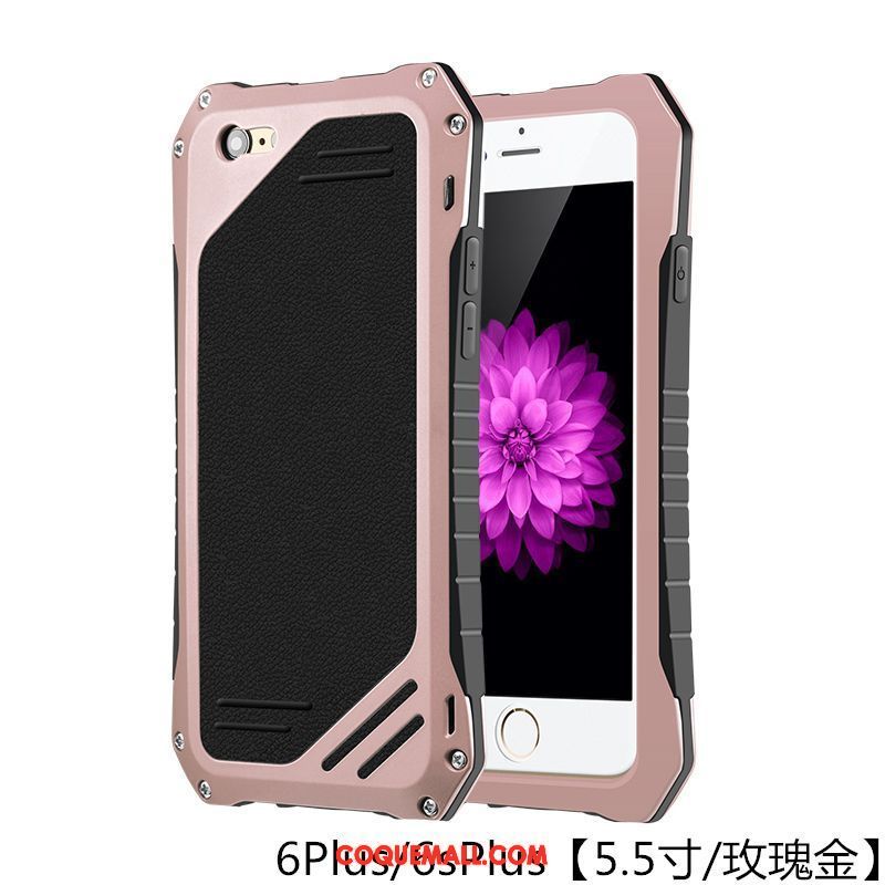 Étui iPhone 6 / 6s Plus Incassable Tendance Métal, Coque iPhone 6 / 6s Plus Trois Défenses Protection