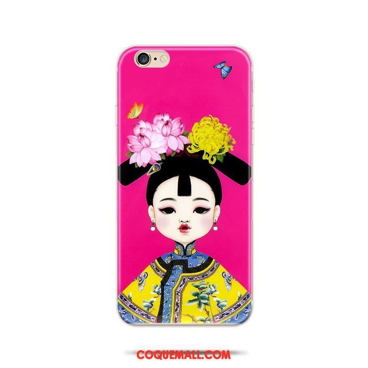 Étui iPhone 6 / 6s Plus Marque De Tendance Jaune Fluide Doux, Coque iPhone 6 / 6s Plus Style Chinois Téléphone Portable