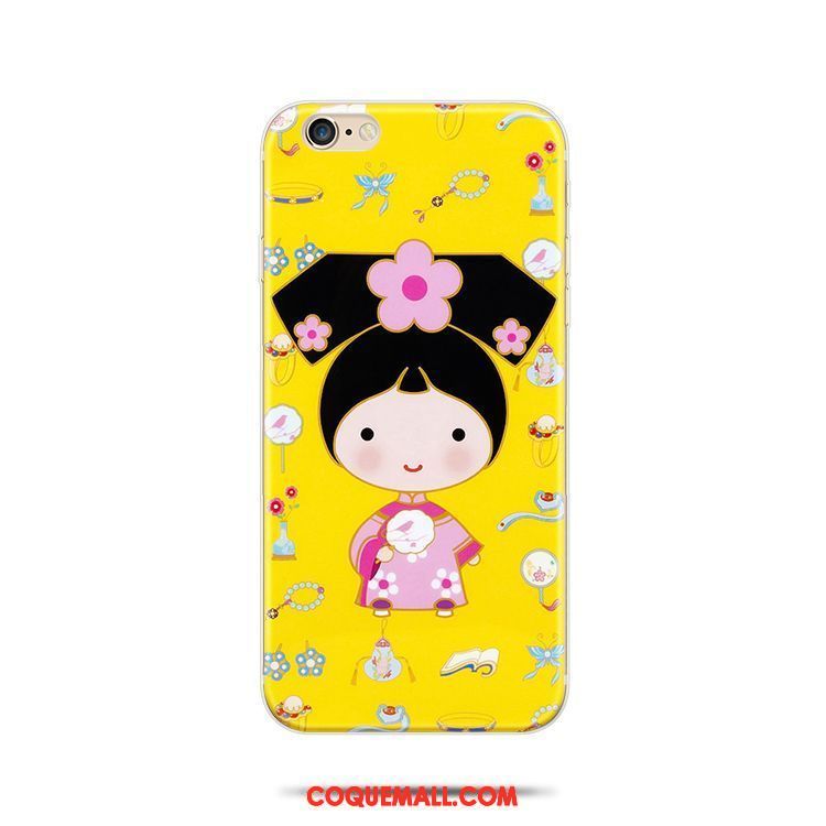 Étui iPhone 6 / 6s Plus Marque De Tendance Jaune Fluide Doux, Coque iPhone 6 / 6s Plus Style Chinois Téléphone Portable